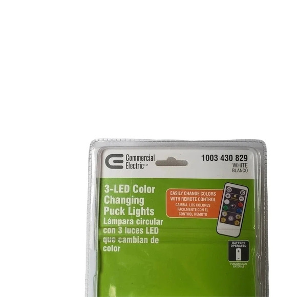 Commercial Electric Remote Control 3.11 in. LED White Color Changing Puck L - Picture 5 of 5